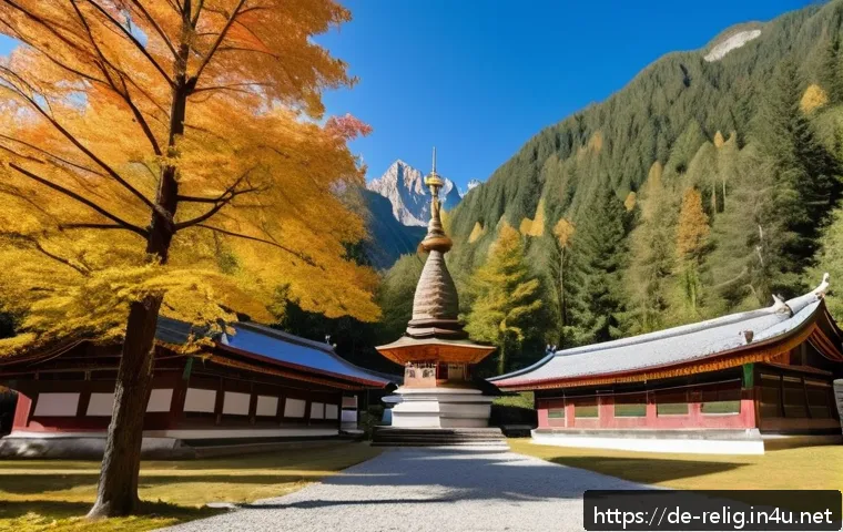 불교 사원과 유적지 - A serene Tibetan Vajrayana monastery nestled in the Bavarian Alps during early autumn, featuring tra...